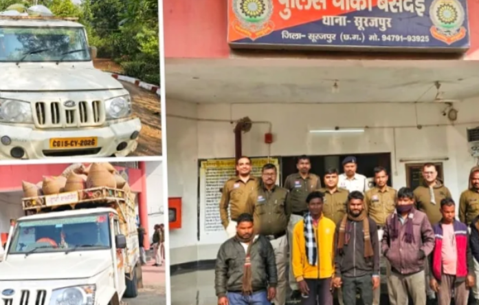 बिना टोकन अवैध रूप से धान परिवहन करते दो पिकअप वाहन जब्त, बसदेई पुलिस की बड़ी कार्रवाई