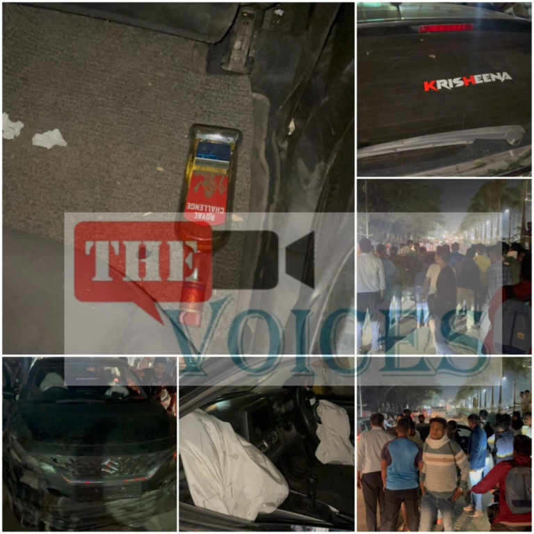 कोरबा में ‘रईसजादों’ का हाईवोल्टेज ड्रामा: शराब के नशे में डिवाइडर पर चढ़ाई कार, फिर सबूत मिटाने के लिए उखाड़ी नंबर प्लेट!