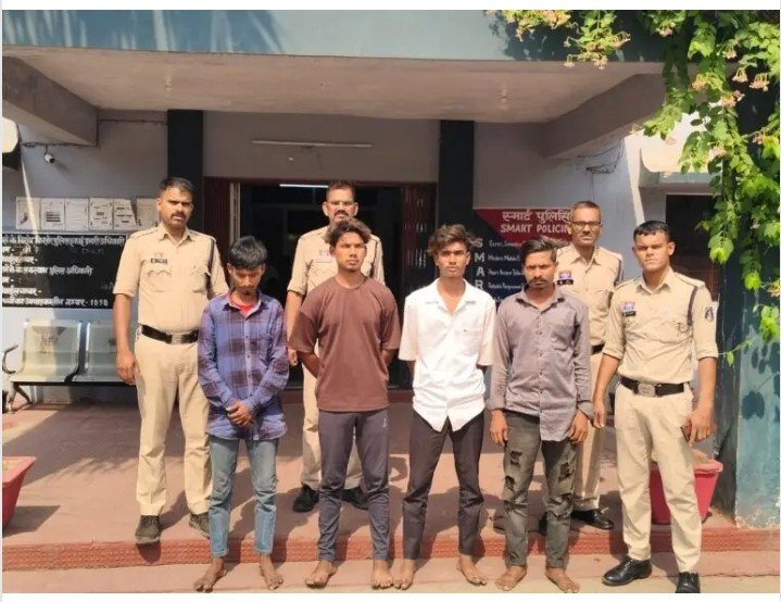 कोरबा अडानी पावर प्लांट में चोरी की साजिश नाकाम, 04 आरोपी गिरफ्तार